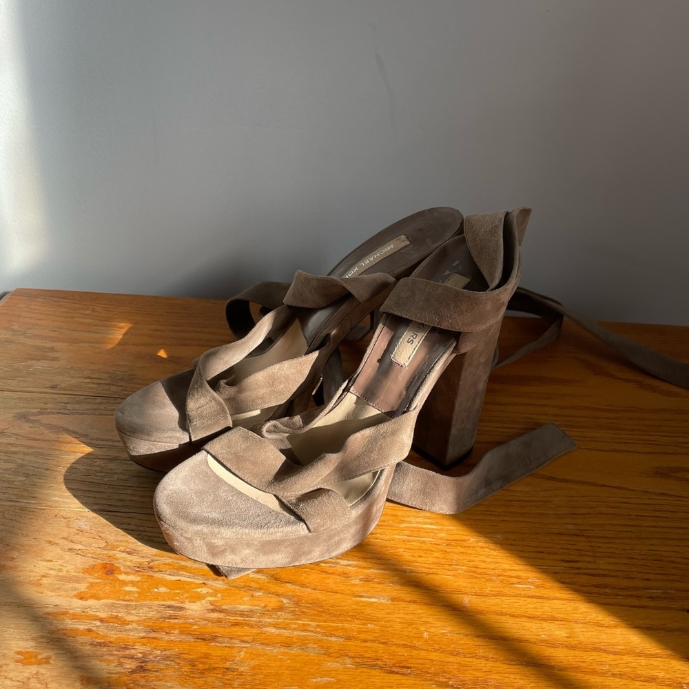 Michael Kors Collection Alyce Suede Sandals Size EU 40